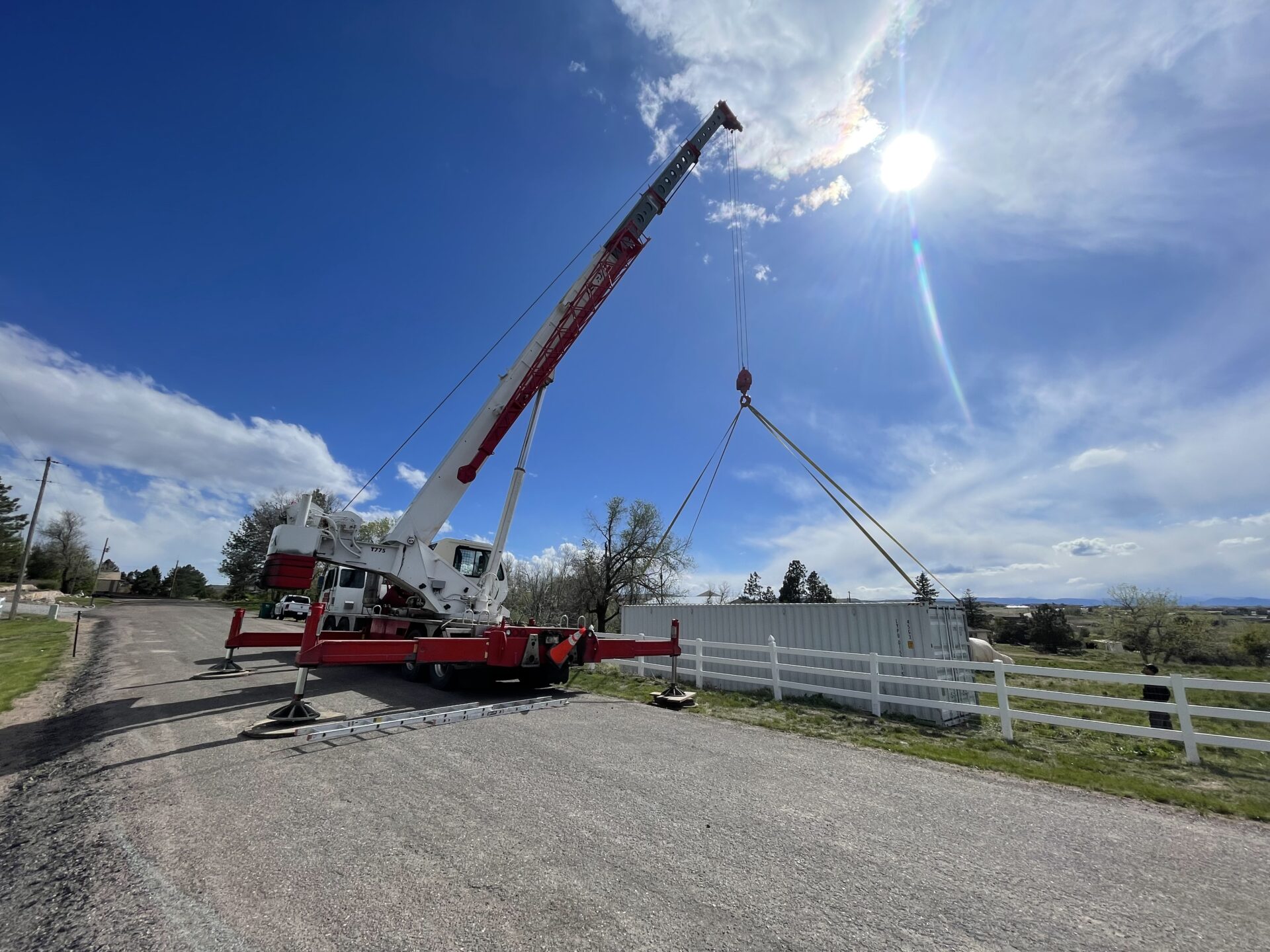 Terex 75 ton hydraulic crane boom truck